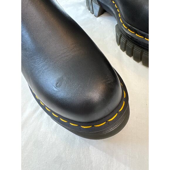 Dr Martens Audrick Nappa Leather Platform Chelsea Boots Black Lux Size 6 US - Picture 8 of 11